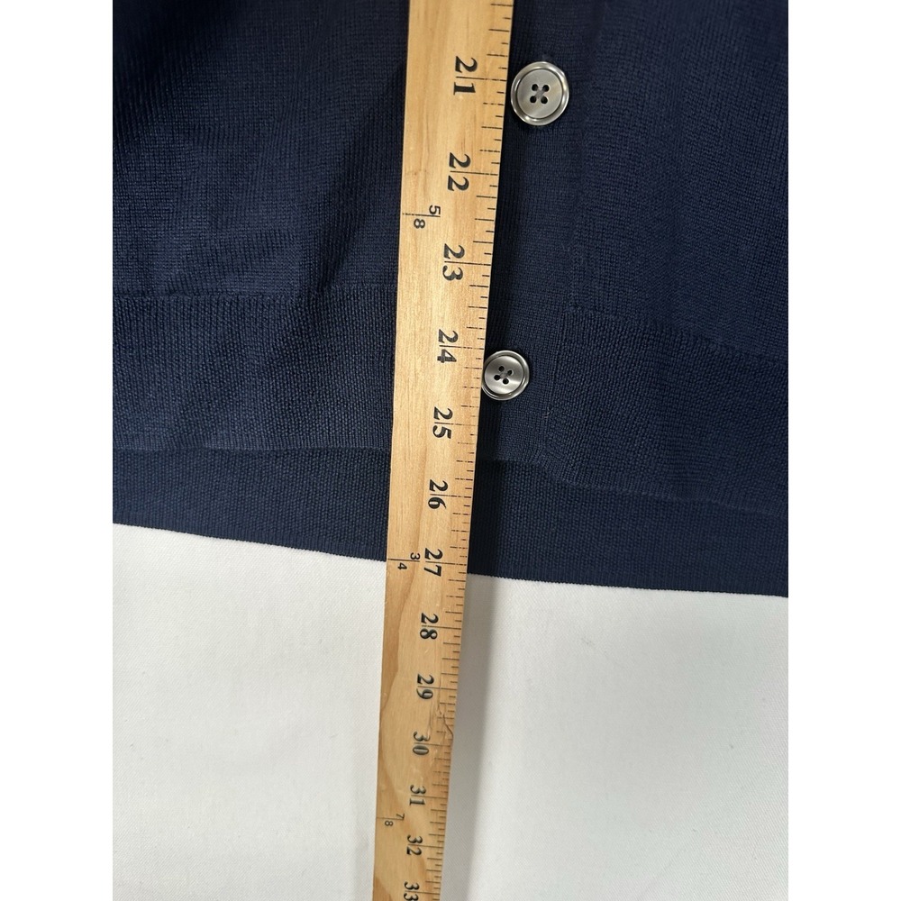 Bonobos Sweater Men Large Blue Washable Merino Wool Knit Cardigan Grandpa V Neck - Picture 8 of 9